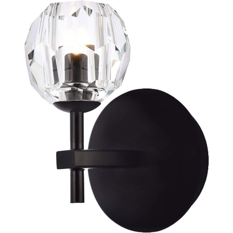 Elegant Lighting Luxurious Eren 1 Light Wall Sconce for Living Room, Kitchen, Bedroom & Hallway, Black