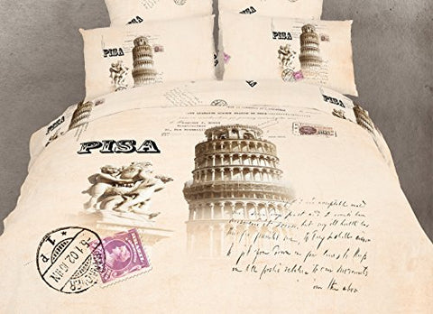Twin Size Duvet Cover Sheets Set  Pisa