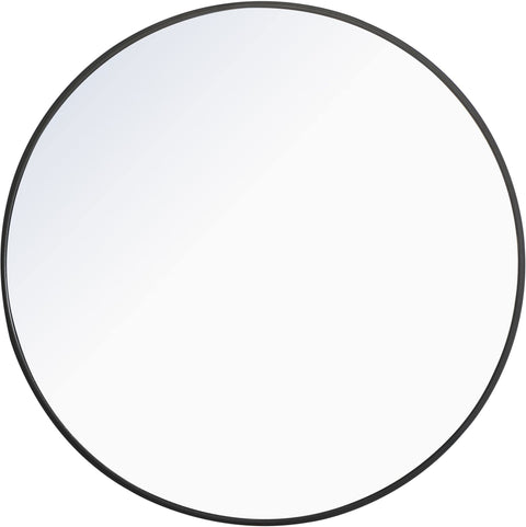 Elegant Decor Metal Frame Round Mirror 32 inch Black Finish