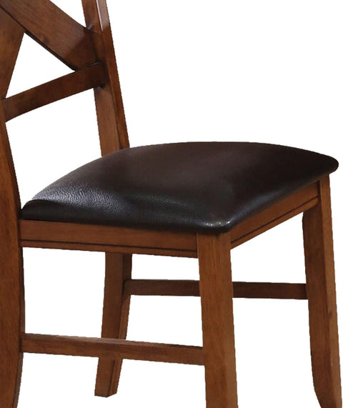 ACME Apollo Side Chair (Set-2) - 70003 - Espresso PU & Walnut