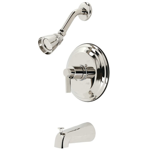 Kingston Brass KB3636NDL NuvoFusion Single-Handle Pressure Balanced Tub and Shower Faucet in Polished Nickel