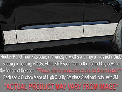 QAA is Compatible with 1992-1994 Cadillac Eldorado 6 Piece Stainless Rocker Panel Trim, Full Kit, 8.16" Width, Includes Coverage Between Wheel Wells only TH32230
