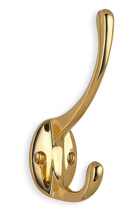 SMEDBO Beslagsboden 4.375" Coat and Hat Hook Finish: Polished Brass