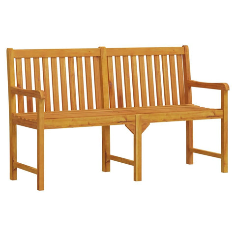 vidaXL Solid Acacia Wood Patio Bench - Weather- and Durable Outdoor Seating with Easy Maintenance and Comfortable Armrests and Backrest, Oil-Finished Brown Bench