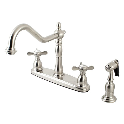 Kingston Brass KB1758BEXBS Essex 8-inch Centerset Kitchen Faucet Sprayer, Brushed Nickel