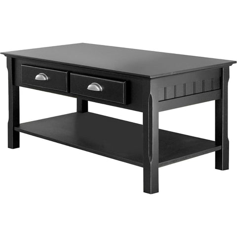 Oakestry Timber Occasional Table 38 Inch Black Stylish Wooden Accent Table Elegant Compact Size Modern Console for Living Room Bedroom Hallway Space Saving Functional Furniture Home Decor