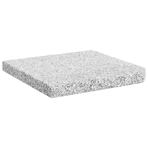 vidaXL Umbrella Weight Plate Parasol Base Stand Holder Outdoor Garden Patio Balcony Terrace Tent Accessory Granite 55.1 lb Square Gray