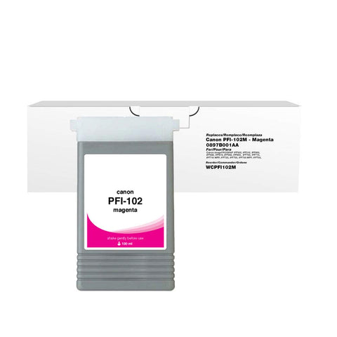 Clover Replacement Ink Cartridge for Canon PFI-102M 0897B001AA | Magenta