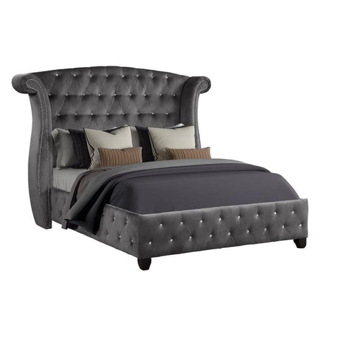Matrix Furniture Group Sophia Full Bed in Color Gray Made with Wood