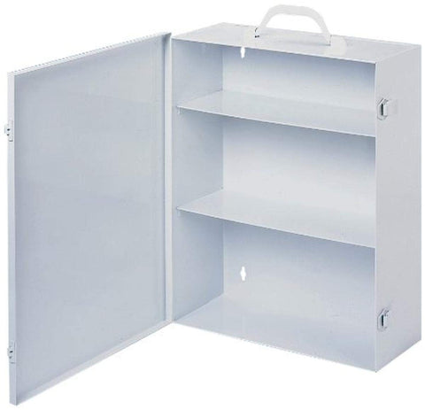 Durham 534-43 White Cold Rolled Steel 9FX Industrial Empty First Aid Cabinet, 15" Width x 16-5/32" Height x 5-9/16" Depth, 3 Shelves