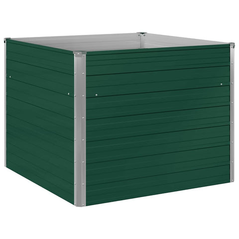 vidaXL Raised Garden Bed Green Galvanized Steel Large Durable