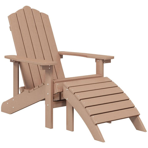 vidaXL Garden Chair Brown HDPE (High Density Polyethylene) Standard