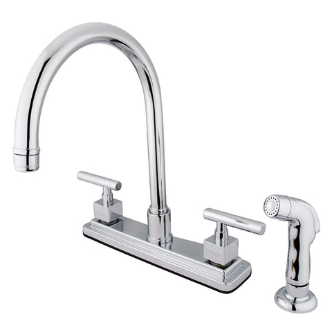 Kingston Brass KS8791CQL Claremont Centerset Kitchen Faucet, Polished Chrome