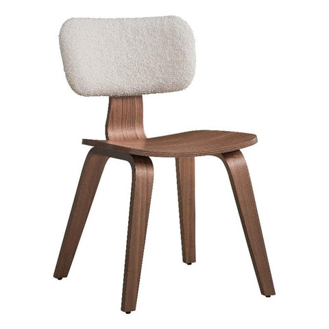 Acme Furniture Casson 17" Wood Side Chairs in White/Walnut (Set of 2)