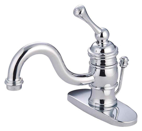 Kingston Brass KB3401BL Victorian 4-Inch Centerset Lavatory Faucet, Polished Chrome with Metal lever handle