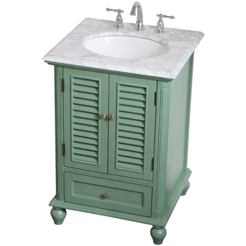 24 Inch Single Bathroom Vanity in Vintage Mint, 714589