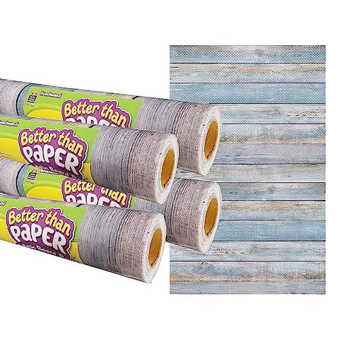 Teacher Created Resources Better Than Paper Bulletin Board Roll - 4' x 12' | Beachwood Design | Pack of 4