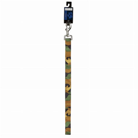 Casual Canine Camo Dog Lead, 4-Foot x 5/8-Inch, Green