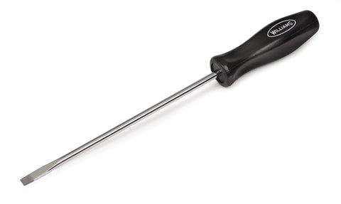 Williams JHWSDE-46 Endurogrip Cabinet Slotted Screwdriver with Premium Comfort Grip Handle - 6-Inch Blade Length - 3/16-Inch Tip - 9 11/16-Inch Overall Length