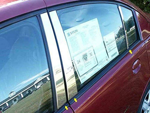 QAA is Compatible with 2005-2007 Saturn Ion 4 Piece Stainless Pillar Post Trim PP45412