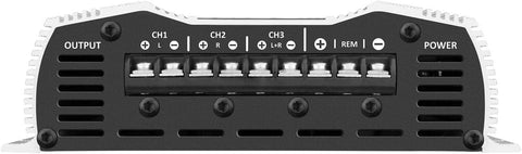 TARAMPS DS800X3.1 DS 800x3 800 Watts RMS 3 Channels 1 Ohm Amplifier Multichannel Class D Full Range, Crossover High/Low Pass Bridgedable, Aluminium, RCA, Car Show Power System