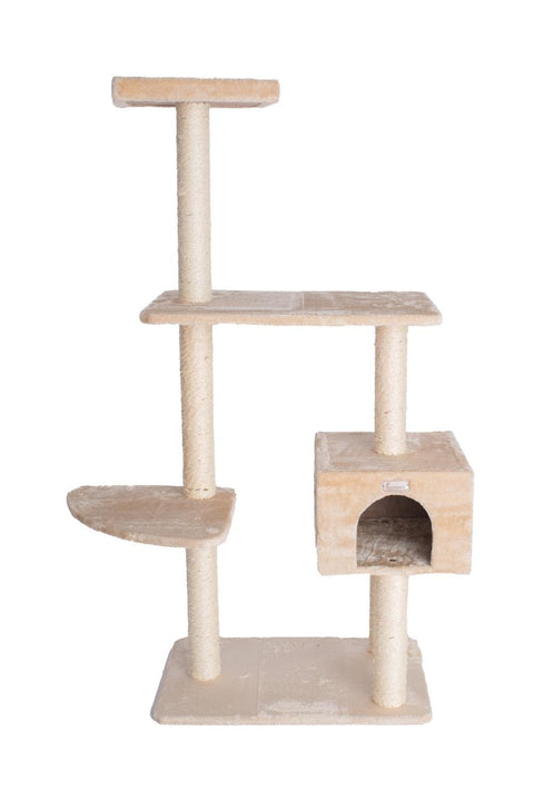 Gleepet GP78560321 Cat Tree, 57-Inch, Beige, 56-inch