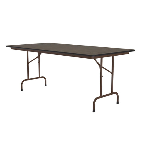 Correll Thermal Fused Laminate Top Folding Table in Walnut Finish CF3672TF-01