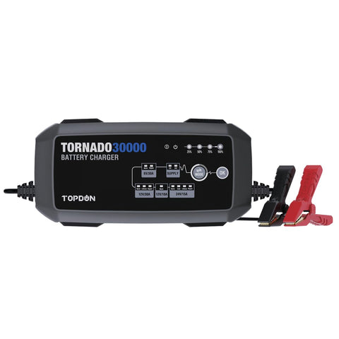 TOPDON USA - 30A Smart Charger and Power Supply 12V/24V