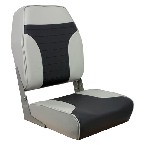 Springfield Marine 1040663 Gray/Charcoal Economy Folding High Back Chair