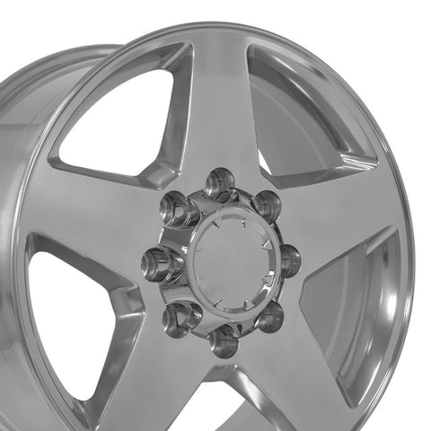 OE Wheels CV91B 20 Inch Rim Fits Silverado 2500/3500 Style 8x180 20x8.5 Polished - Hollander 5503 (1)
