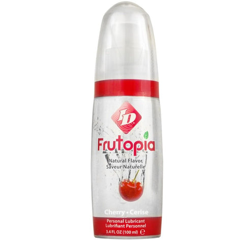 ID Lubricants Frutopia Personal Lubricant - Cherry Flavored, Water Based Lube, 3.4 Fl Oz Bottle, Assorted