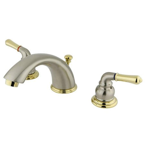 Kingston Brass Magellan Two Handle 4" to 8" Mini Widespread Lavatory Faucet with Retail Pop-up