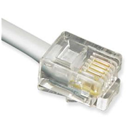 ICC GCLB466007 7' Flat Line Extension Cord 6P4C Silver