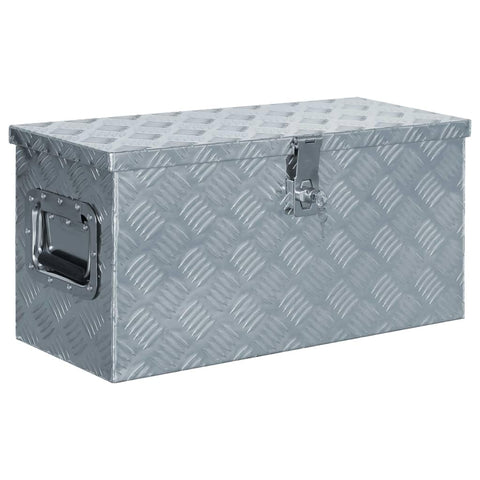 vidaXL Silver Aluminum Box with Locking System - Lightweight, Compact Storage for Tools and Accessories