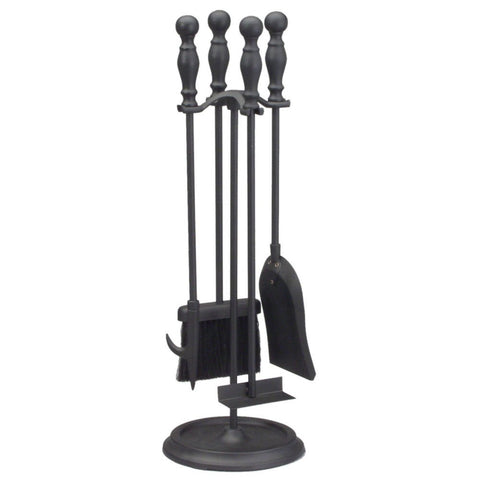 Minuteman International Bolton 5-piece Mini Fireplace Stove Tool Set, Black