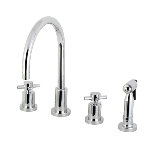 Kingston Brass KS8721DXBS Concord Widespread Kitchen Faucet, 11.56 x 10.56 x 7.69, Polished Chrome