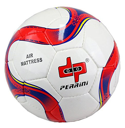 Life gears Perrini Match Soccer Ball Air Mattress Training Football Red Blue Size 5