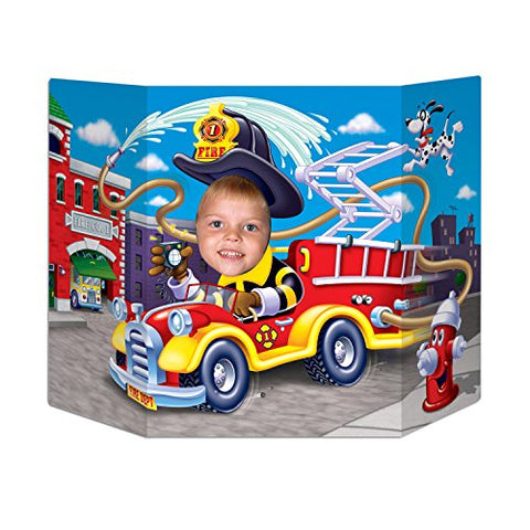 Beistle Fire Truck Photo Prop Multicolor