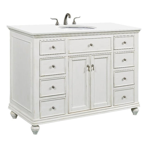 Elegant Kitchen and Bath Otto Single Solid Wood Bathroom Vanity in White