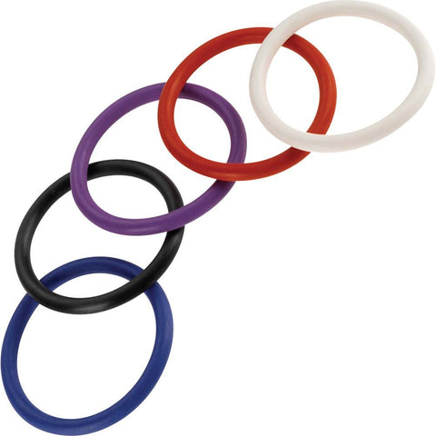Spartacus Leathers Multi 2 in (5.08 cm) Nitrile Cock Ring 5 Pack