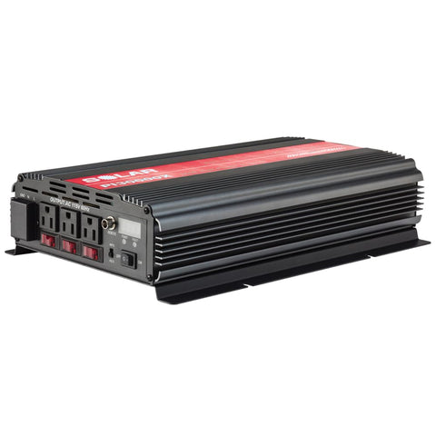 Clore Automotive SOLAR PI30000X 3000W Power Inverter with Triple Outlet plus Junction Block - Gray