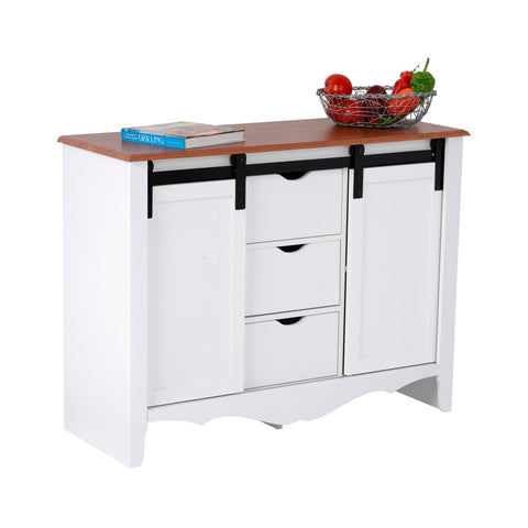 OS Home and Office Model 22600 White Glass Door Accent and Display Cabinet