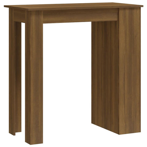 vidaXL Bar Table with Storage Rack Brown Oak 40.2"x19.7"x40.7" Chipboard