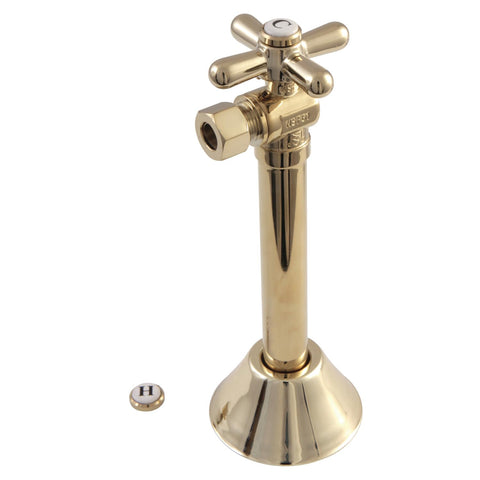 Kingston Brass CC83202X Vintage CC83202 1/2" Sweat x 3/8" OD Comp Angle Shut Off Valve with 5" Extension, Polished Brass, 6-1/2" height