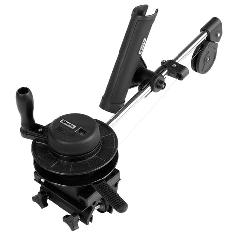 Scotty #1050MP Depthmaster Manual Downrigger, Display Packed w/ Rod Holder & Clamp Mount,Black