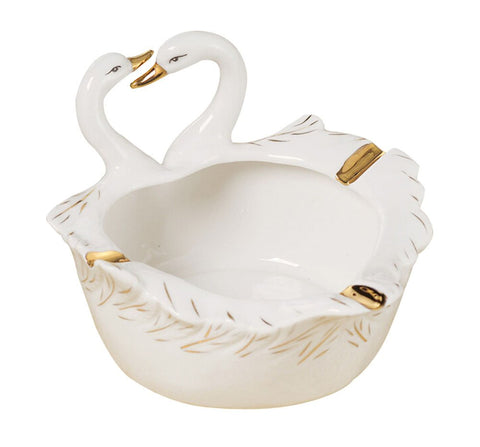 PANDA SUPERSTORE Creative Gifts Fashion Ceramics Ashtrays Portable Ashtray Swan