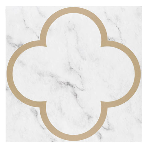 Retro Self Adhesive 12-Inch Vinyl Floor Tiles, 20 Tiles - 12" x 12", Van Clover Pattern - Peel & Stick, DIY Flooring for Kitchen, Dining Room, Bedrooms & Bathrooms by Achim Home Decor
