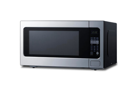 Summit Microwave Oven Stainless Steel Countertop 2.2 Cubic Foot Digital Control Panel 1200W- SMBI27