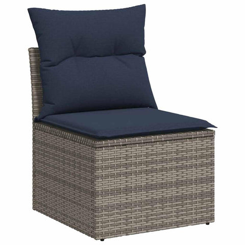 vidaXL Garden Sofa with Cushion Gray 55 x 62 x 69 cm Poly Rattan, Chill Out with Our Stylish Garden Sofa, Tough Seating for Your Patio, Terrace, or Veranda!