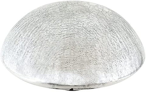 Oakestry Glass Toadstool Mushroom Gazing Ball Sealed with a Rubber Gasket to Prevent Moisture Inlet Colorful and Shiny for Indoor and Outdoor Decor, Silver